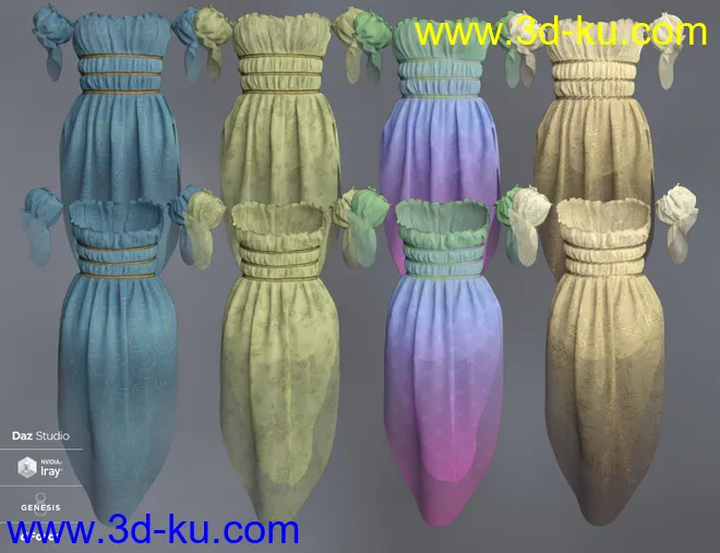 dForce Breena Outfit for Genesis 8 Female(s)模型的图片5