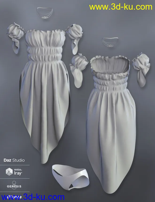 dForce Breena Outfit for Genesis 8 Female(s)模型的图片7