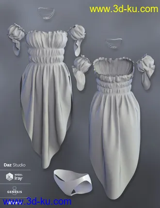 3D打印模型dForce Breena Outfit for Genesis 8 Female(s)的图片