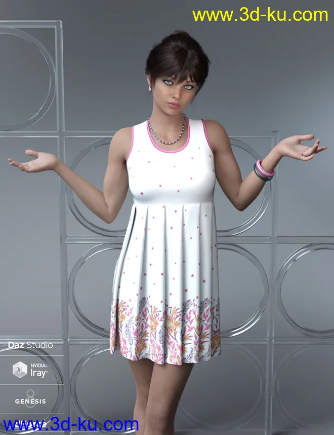 dForce Brie Outfit for Genesis 8 Female(s)模型的图片1