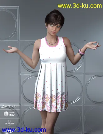 3D打印模型dForce Brie Outfit for Genesis 8 Female(s)的图片