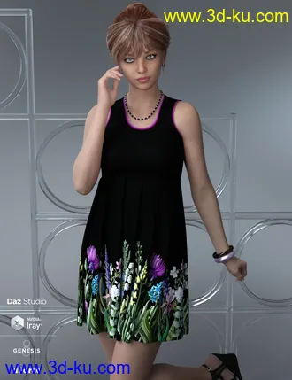 3D打印模型dForce Brie Outfit for Genesis 8 Female(s)的图片