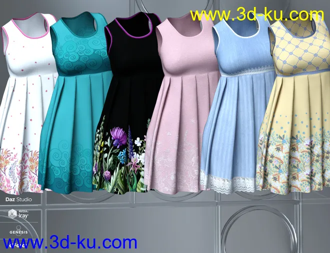 dForce Brie Outfit for Genesis 8 Female(s)模型的图片7