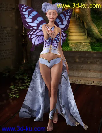 3D打印模型dForce Butterfly Outfit Textures的图片