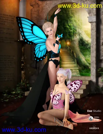 3D打印模型dForce Butterfly Outfit Textures的图片