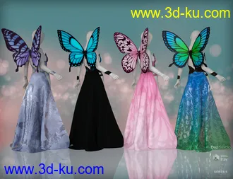 3D打印模型dForce Butterfly Outfit Textures的图片
