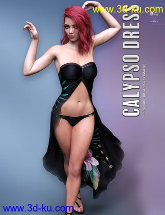 3D打印模型dForce Calypso Dress for Genesis 8 Females的图片