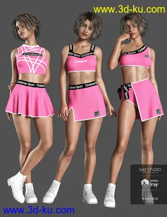 3D打印模型dForce Cheerleader Outfit for Genesis 8 Female(s)的图片
