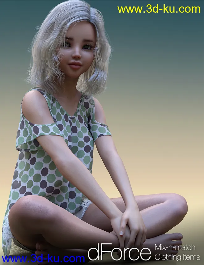 dForce Clothing Set 02 for Genesis 8 Female(s)模型的图片4