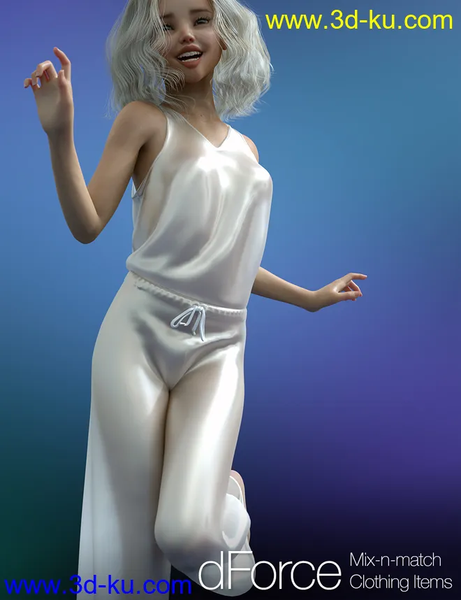 dForce Clothing Set 02 for Genesis 8 Female(s)模型的图片6