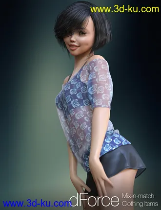 3D打印模型dForce Clothing Set 02 for Genesis 8 Female(s)的图片