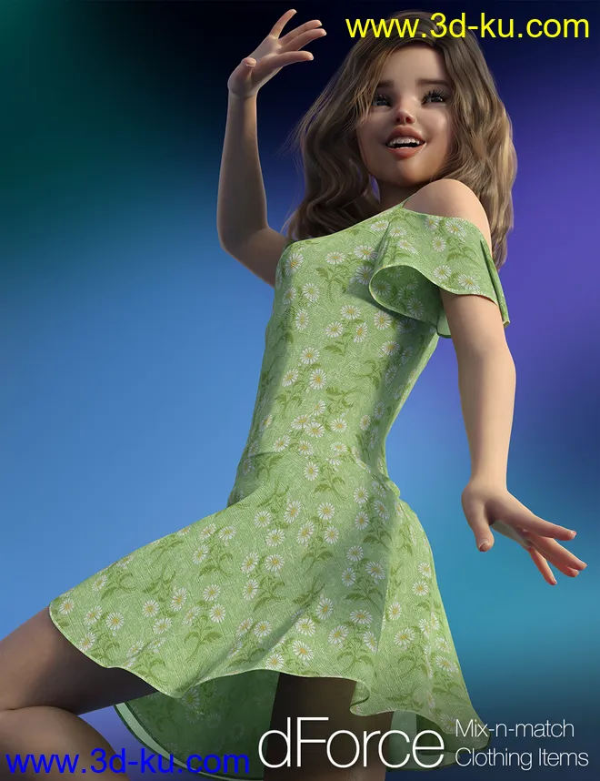 dForce Clothing Set 02 for Genesis 8 Female(s)模型的图片10