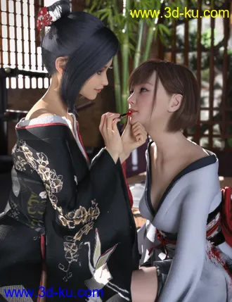 3D打印模型dForce CO Kimono for Genesis 8 Female(s)的图片