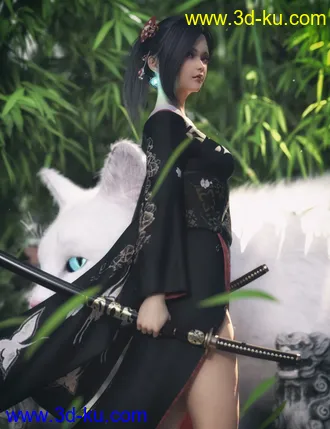 3D打印模型dForce CO Kimono for Genesis 8 Female(s)的图片