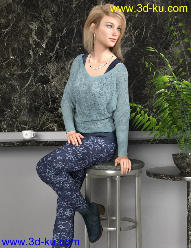 dForce Collection 04 - Casual Outfit for Genesis 8 Female(s)模型的图片1