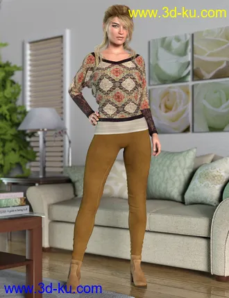 3D打印模型dForce Collection 04 - Casual Outfit for Genesis 8 Female(s)的图片