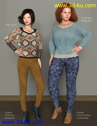 3D打印模型dForce Collection 04 - Casual Outfit for Genesis 8 Female(s)的图片