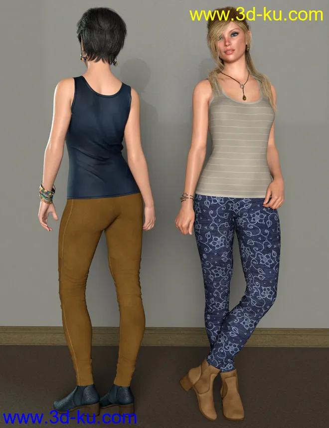 dForce Collection 04 - Casual Outfit for Genesis 8 Female(s)模型的图片6
