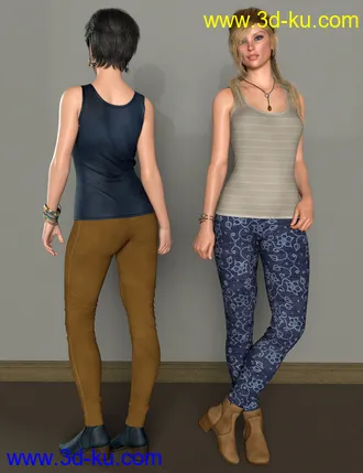 3D打印模型dForce Collection 04 - Casual Outfit for Genesis 8 Female(s)的图片