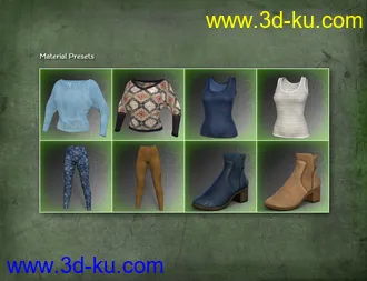 3D打印模型dForce Collection 04 - Casual Outfit for Genesis 8 Female(s)的图片