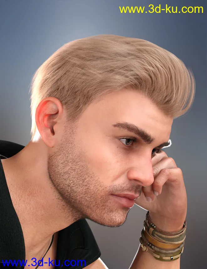 dForce Corporate Hair for Genesis 8 Male and Female(s)模型的图片5