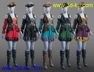 3D打印模型dForce Corsair Wench for Genesis 8 Female(s)的图片
