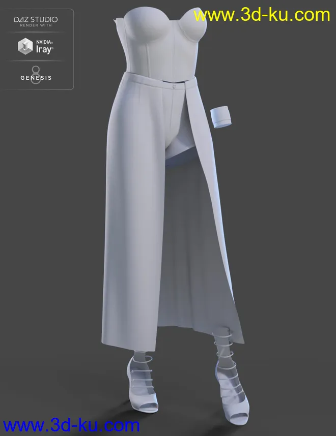 dForce Corset Skirt Outfit for Genesis 8 Female(s)模型的图片5