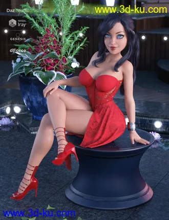 3D打印模型dForce Corset Skirt Outfit Textures的图片