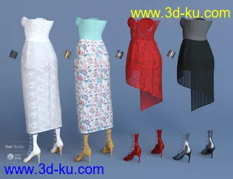 3D打印模型dForce Corset Skirt Outfit Textures的图片