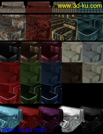 3D打印模型dForce Couch and Poses for Genesis 8的图片