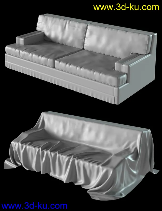 dForce Couch and Poses for Genesis 8模型的图片8