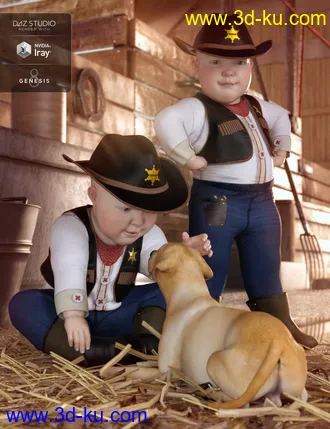 3D打印模型dForce Cowboy Costume for Genesis 8 Male(s)的图片