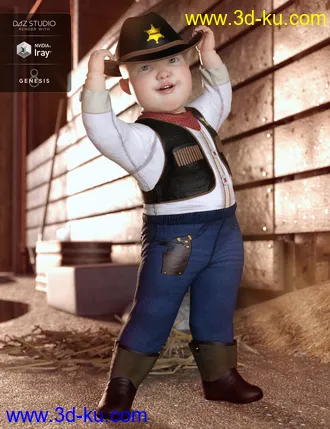 3D打印模型dForce Cowboy Costume for Genesis 8 Male(s)的图片
