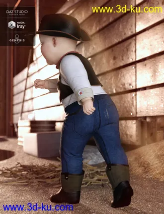 3D打印模型dForce Cowboy Costume for Genesis 8 Male(s)的图片