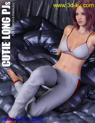 3D打印模型dForce Cutie Long PJs for Genesis 8 Females的图片