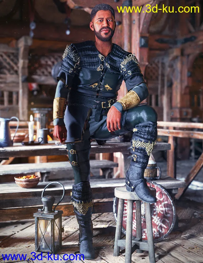 dForce Dark Lore Outfit for Genesis 8 Male(s)模型的图片1
