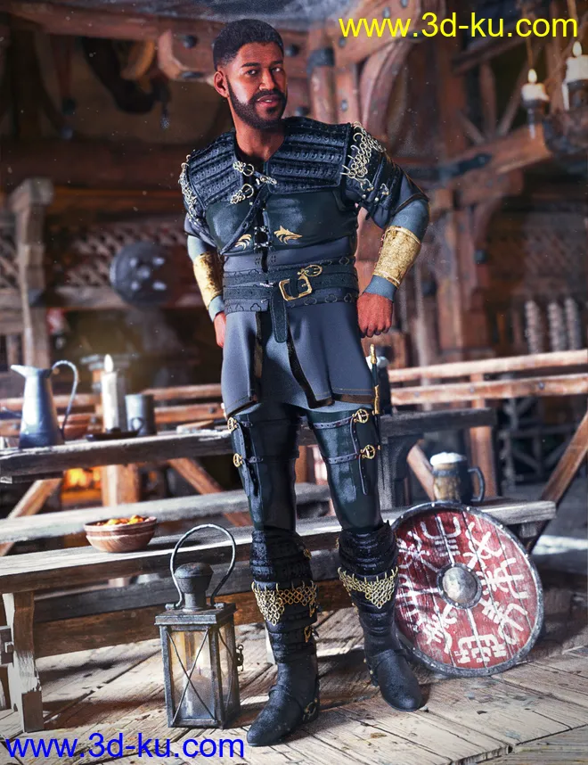 dForce Dark Lore Outfit for Genesis 8 Male(s)模型的图片2