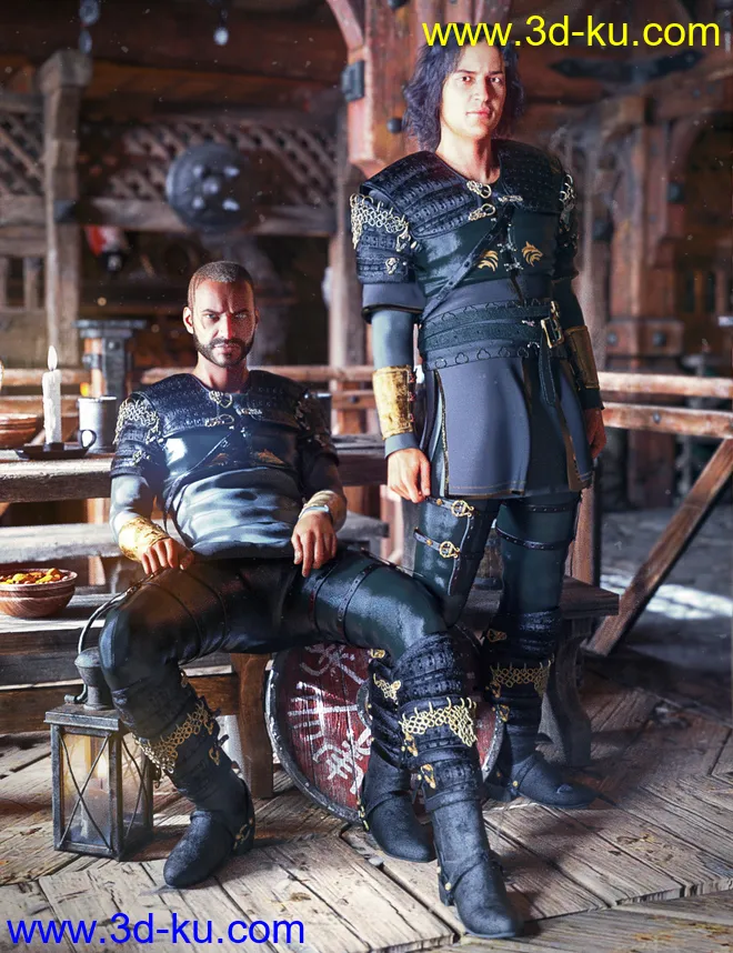 dForce Dark Lore Outfit for Genesis 8 Male(s)模型的图片4