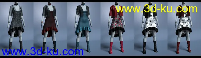 dForce Dianne Outfit Textures模型的图片4