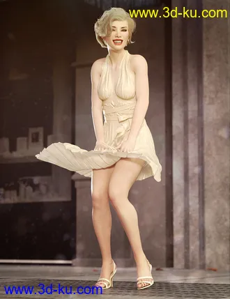 3D打印模型dForce Diva Iconic Halter Dress Outfit for Genesis 8 Female(s)的图片