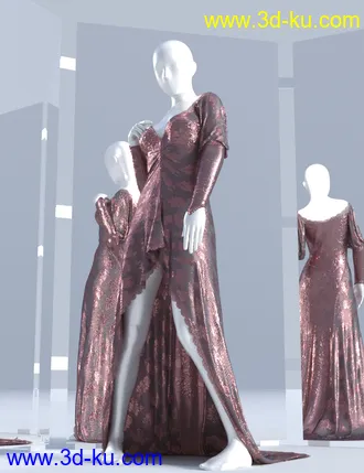 3D打印模型dForce Duchess Dress for Genesis 3 and 8 Female(s)的图片