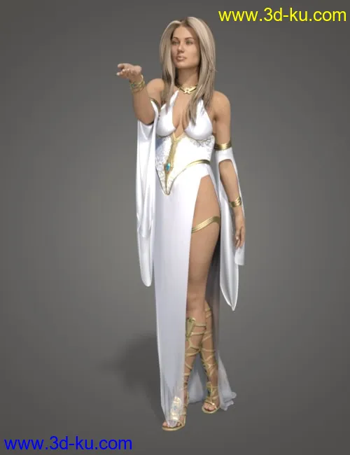 dForce Ethereal Goddess Outfit for Genesis 8 Female(s)模型的图片2