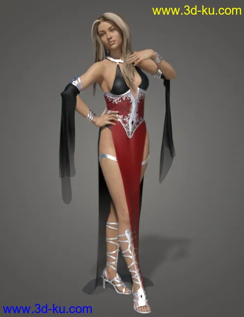 dForce Ethereal Goddess Outfit for Genesis 8 Female(s)模型的图片4