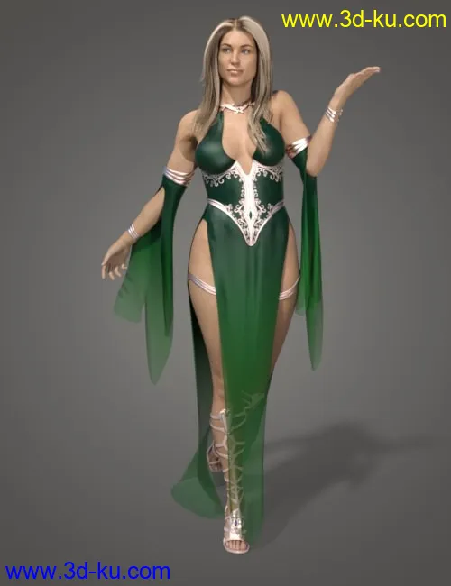 dForce Ethereal Goddess Outfit for Genesis 8 Female(s)模型的图片6