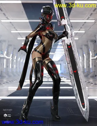 3D打印模型dForce Eva 077 Outfit for Genesis 8 Female(s)的图片