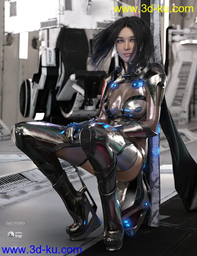 dForce Eva 077 Outfit for Genesis 8 Female(s)模型的图片5