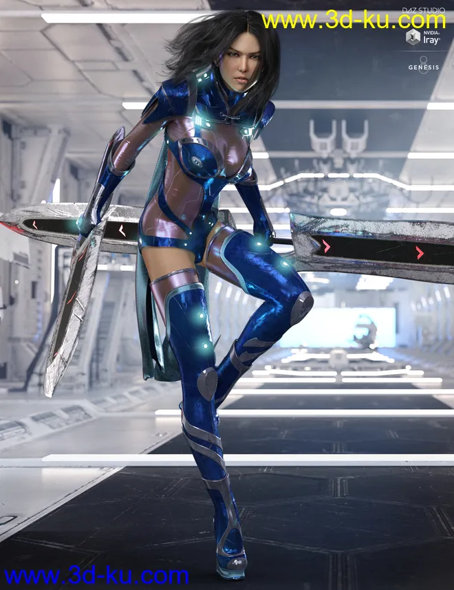 dForce Eva 077 Outfit for Genesis 8 Female(s)模型的图片7
