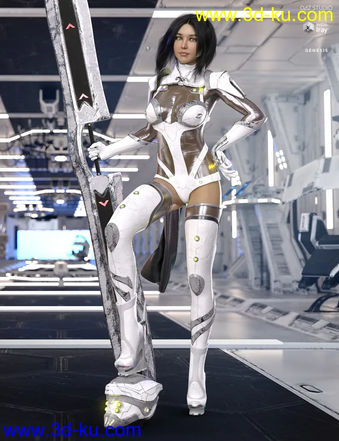 dForce Eva 077 Outfit for Genesis 8 Female(s)模型的图片8
