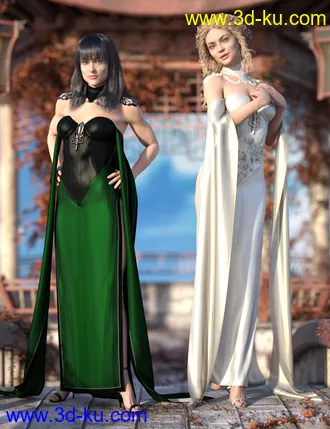 3D打印模型dForce Fantasy Cape Outfit Textures的图片