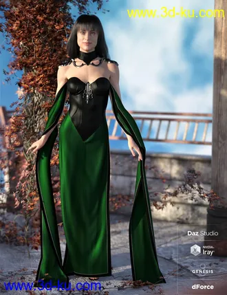 3D打印模型dForce Fantasy Cape Outfit Textures的图片